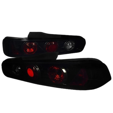Overtime Euro Tail Lights Glossy Black Housing with Smoke for 94 to 01 Acura Integra- 15 x 20 x 30 in. OV3193581